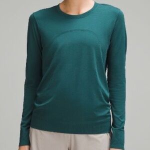 Lululemon Swiftly Relaxed Long-Sleeve Hip Length Shirt Storm Teal  Size 6